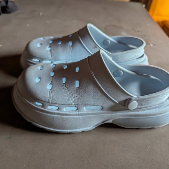 Zara AIR CHAMBER CLOGS Blue | US Size  5½ (9.5 INCHES) - Picture 15 of 16